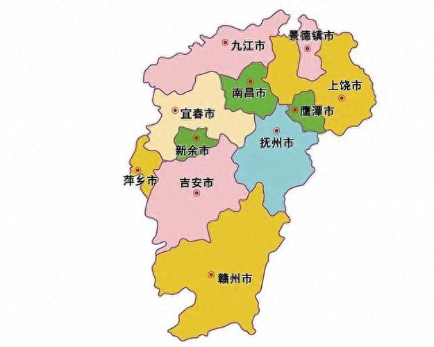 江西省地图的相关图片